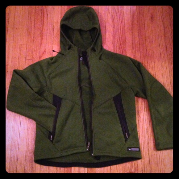 REI Jackets & Blazers - Hunter Green REI zip hooded hiking/camping jacket
